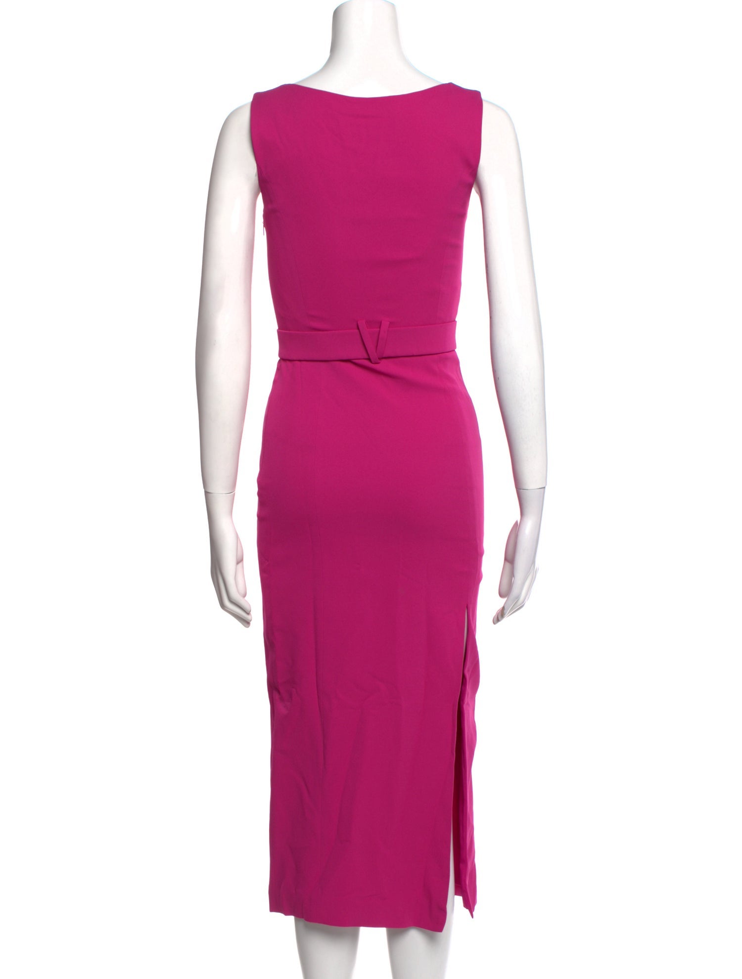 Versace Scoop Neck Midi Length Dress